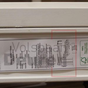 Hardhouten binnendeurkozijn stomp FSC 56x90mm kamerhoog - Afbeelding 2