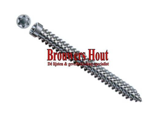 Kozijnschroef afm. 7.5x100mm T30 (zonder kop)