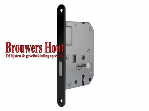 Binnendeur klavierkastslot DM50 zwart gelakt model 1256/2 zonder sluitplaat