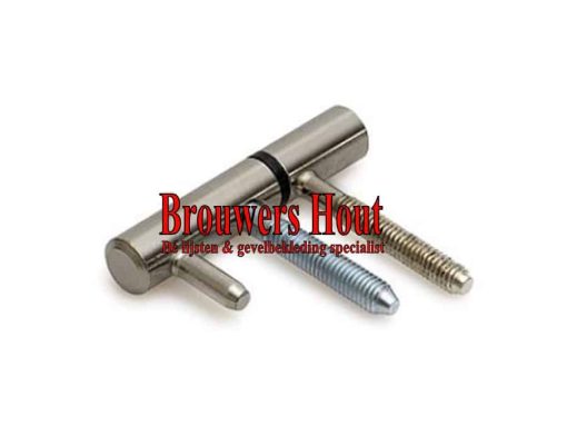 Inboorpaumelle RVS finish (Ø14x75mm)
