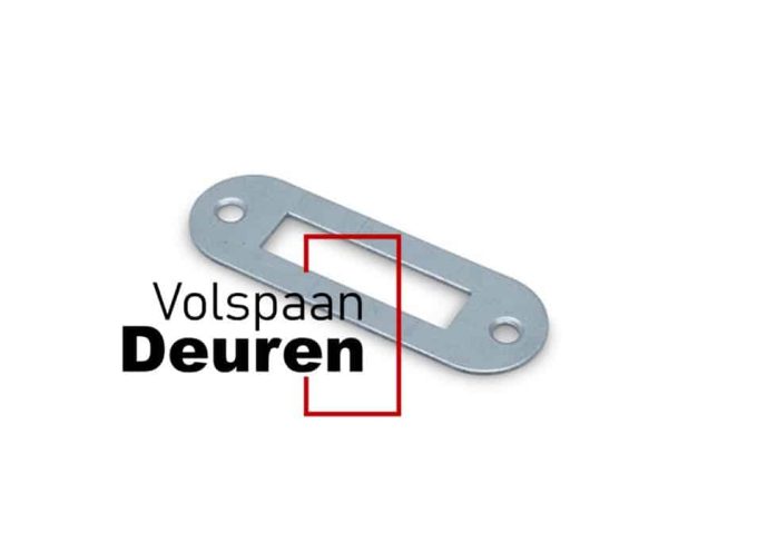 Sluitplaat 1200 serie afgerond RVS tbv kastslot 1256 en 1258.