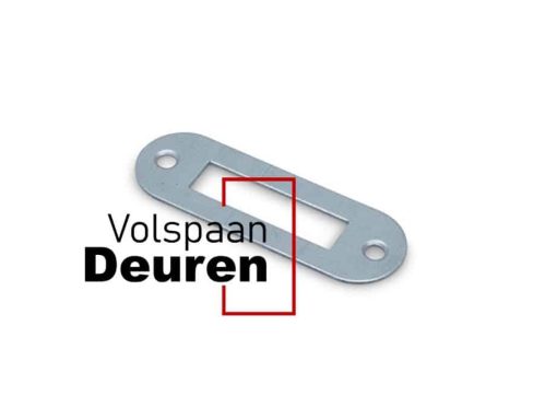 Sluitplaat 1200 serie afgerond verzinkt tbv kastslot 1256 en 1258.