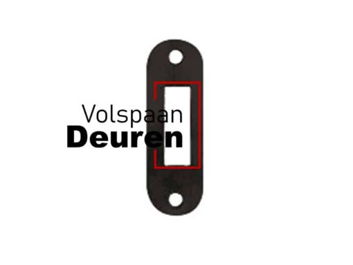 Sluitplaat 1200 serie afgerond zwart tbv kastslot 1256 en 1258.