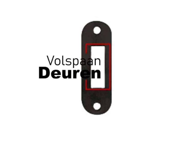 Sluitplaat 1200 serie afgerond zwart tbv kastslot 1256 en 1258.