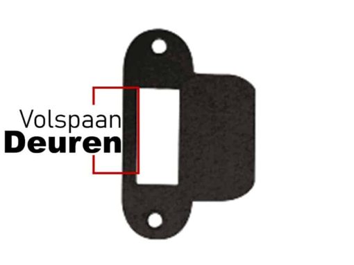 Sluitplaat 1200 serie afgerond zwart tbv loopslot 1255/2