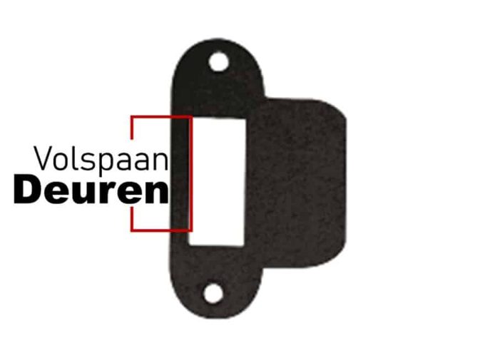 Sluitplaat 1200 serie afgerond zwart tbv loopslot 1255/2